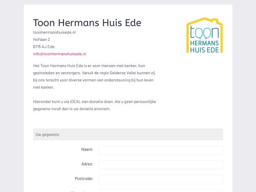 Doneren aan het Toon Hermans Huis in Ede.